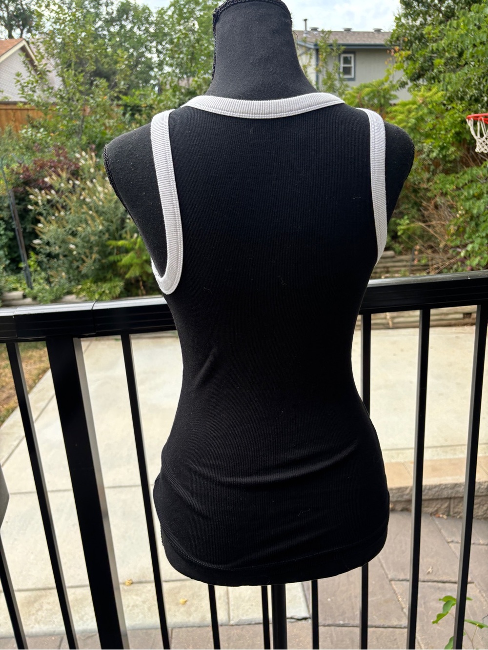 Two Ribbed Tank Tops- Black and Rust Red - Picture 8 of 9